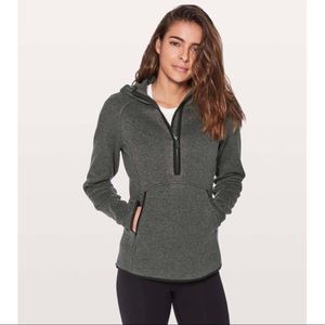 Lululemon Fleece & Thank You Pullover in HBLK/BLK
